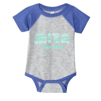 Ibiza House Music Teal Ibiza Spain Music Gift Infant Baby Jersey Bodysuit