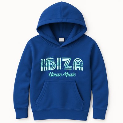 Ibiza House Music Teal Ibiza Spain Music Gift Kids Hoodie