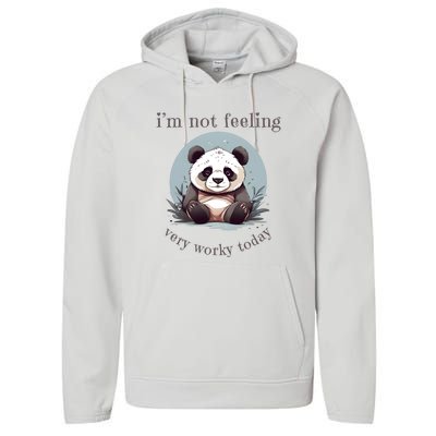 I Hate Mornings Panda Performance Fleece Hoodie