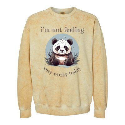 I Hate Mornings Panda Colorblast Crewneck Sweatshirt