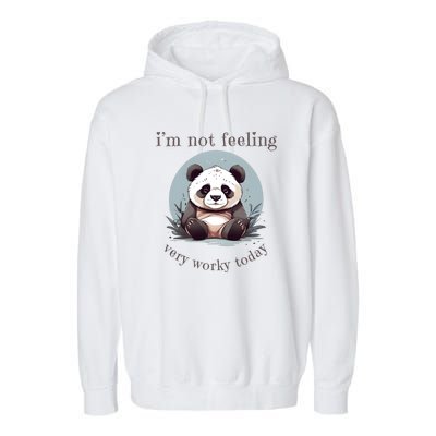 I Hate Mornings Panda Garment-Dyed Fleece Hoodie