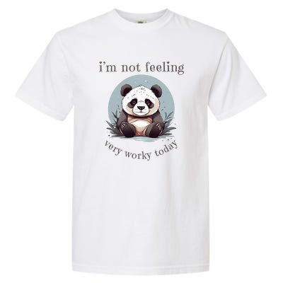 I Hate Mornings Panda Garment-Dyed Heavyweight T-Shirt