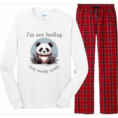 I Hate Mornings Panda Long Sleeve Pajama Set