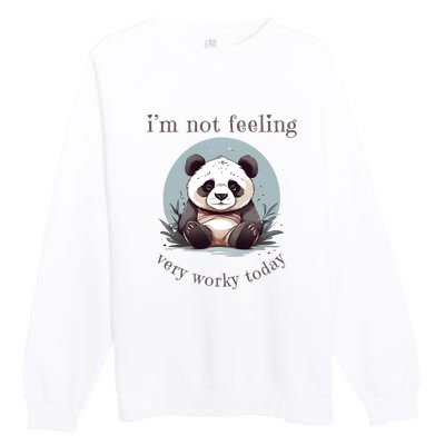 I Hate Mornings Panda Premium Crewneck Sweatshirt