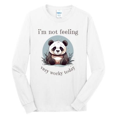 I Hate Mornings Panda Tall Long Sleeve T-Shirt