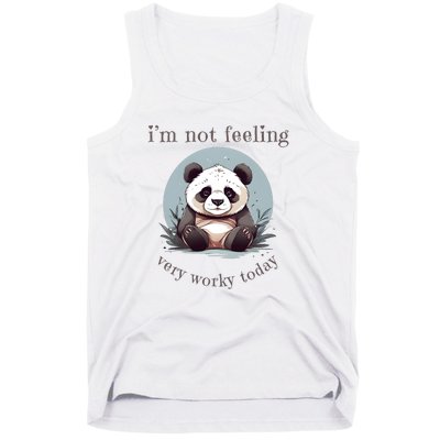 I Hate Mornings Panda Tank Top