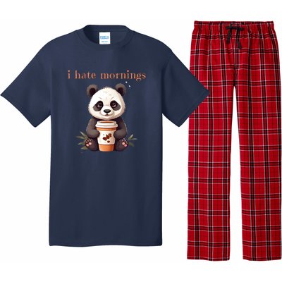 I Hate Mornings Panda Pajama Set