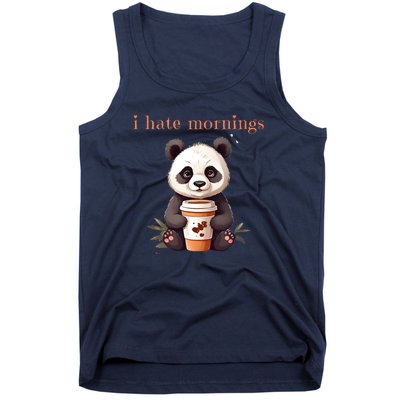 I Hate Mornings Panda Tank Top