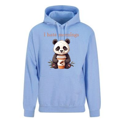 I Hate Mornings Panda Unisex Surf Hoodie