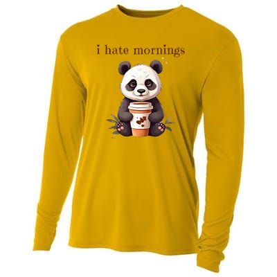 I Hate Mornings Panda Cooling Performance Long Sleeve Crew