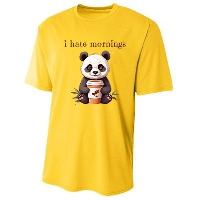 I Hate Mornings Panda Performance Sprint T-Shirt