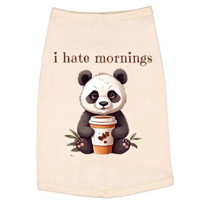 I Hate Mornings Panda Doggie Tank