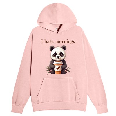 I Hate Mornings Panda Urban Pullover Hoodie