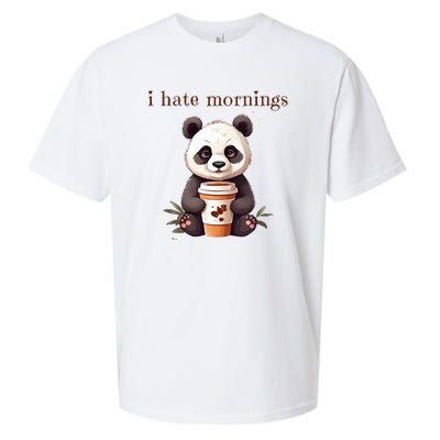 I Hate Mornings Panda Sueded Cloud Jersey T-Shirt