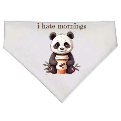 I Hate Mornings Panda USA-Made Doggie Bandana