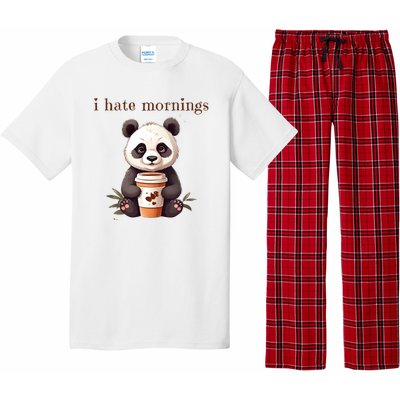 I Hate Mornings Panda Pajama Set