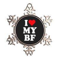 I Heart My Bf ValentineS Day For Boyfriend Best I Love Bf Metallic Star Ornament