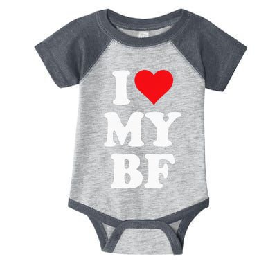 I Heart My Bf ValentineS Day For Boyfriend Best I Love Bf Infant Baby Jersey Bodysuit