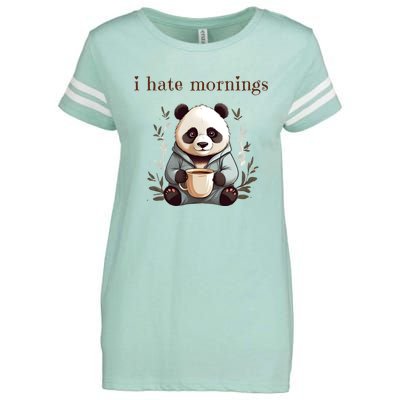 I Hate Mornings Panda Enza Ladies Jersey Football T-Shirt