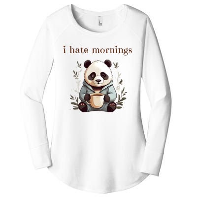 I Hate Mornings Panda Women's Perfect Tri Tunic Long Sleeve Shirt