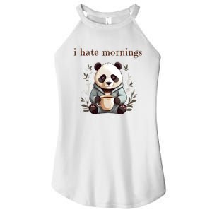 I Hate Mornings Panda Women's Perfect Tri Rocker Tank