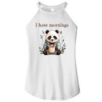 I Hate Mornings Panda Women's Perfect Tri Rocker Tank