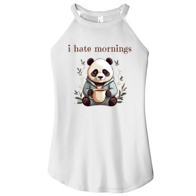 I Hate Mornings Panda Women's Perfect Tri Rocker Tank