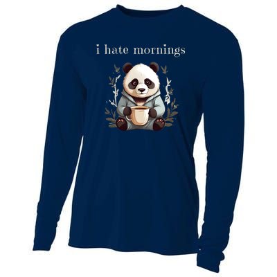 I Hate Mornings Panda Cooling Performance Long Sleeve Crew