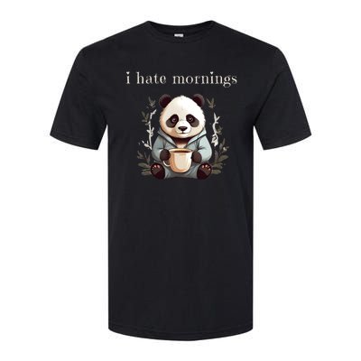 I Hate Mornings Panda Softstyle CVC T-Shirt