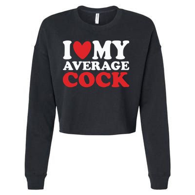 I Heart My Average Cock Cropped Pullover Crew