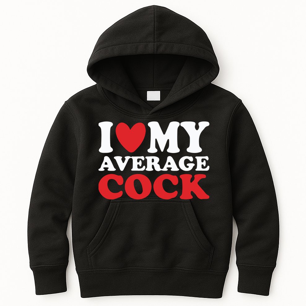 I Heart My Average Cock Kids Hoodie