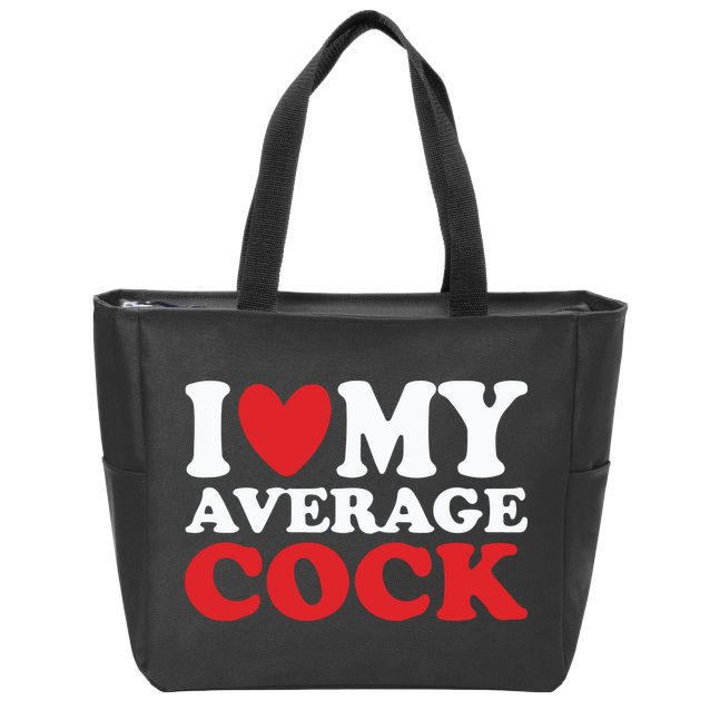 I Heart My Average Cock Zip Tote Bag