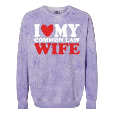 I Heart My Common Law Wife Colorblast Crewneck Sweatshirt