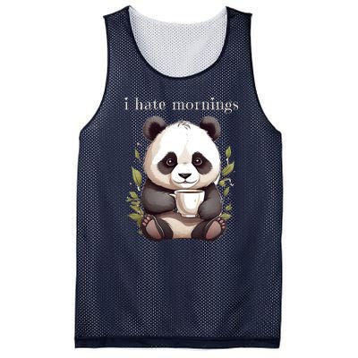 I Hate Mornings Panda Mesh Reversible Basketball Jersey Tank