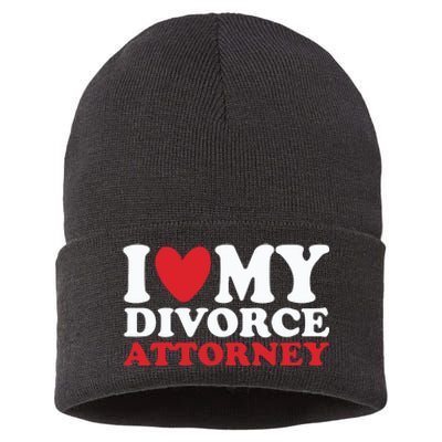 I Heart My Divorce Attorney Sustainable Knit Beanie