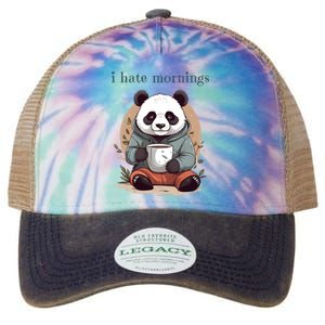 I Hate Mornings Panda Legacy Tie Dye Trucker Hat