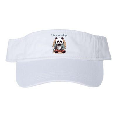 I Hate Mornings Panda Valucap Bio-Washed Visor