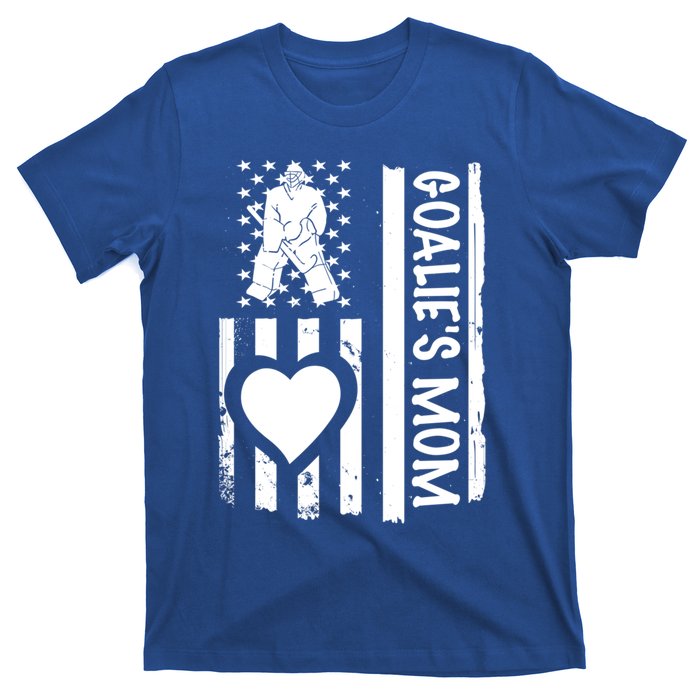 Ice Hockey Mom Goalie Usa Flag Gift T-Shirt