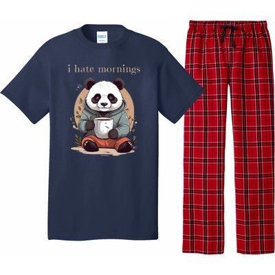 I Hate Mornings Panda Pajama Set