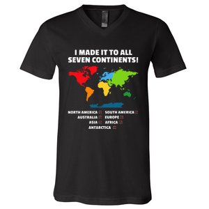 I Have Made It To All Seven Continents V-Neck T-Shirt