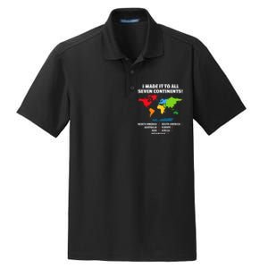 I Have Made It To All Seven Continents Dry Zone Grid Polo