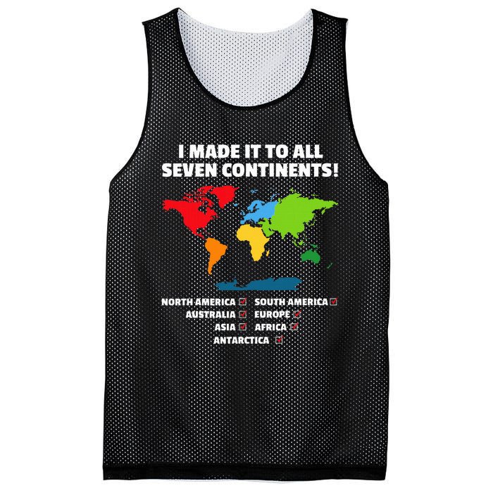 I Have Made It To All Seven Continents Mesh Reversible Basketball Jersey Tank