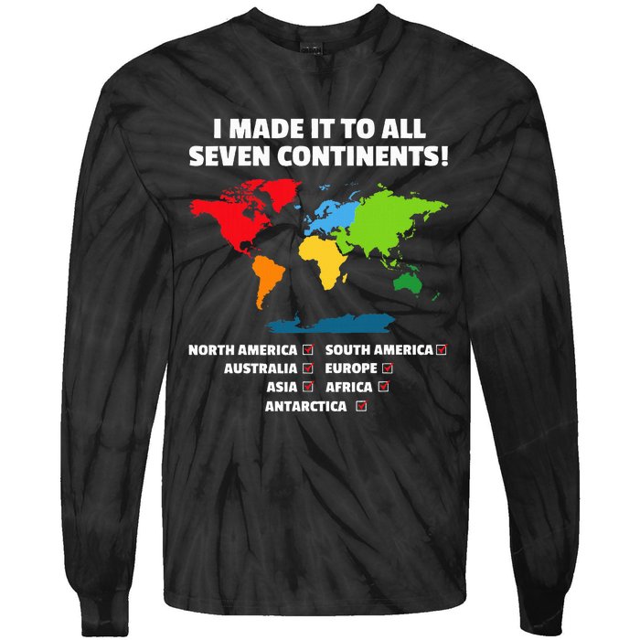 I Have Made It To All Seven Continents Tie-Dye Long Sleeve Shirt