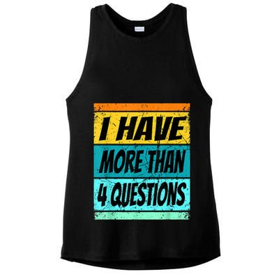 I Have More Than Four Questions Passover Ladies PosiCharge Tri-Blend Wicking Tank