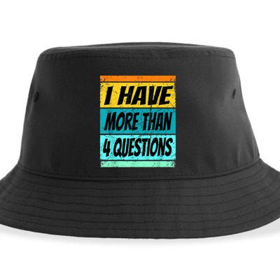 I Have More Than Four Questions Passover Sustainable Bucket Hat