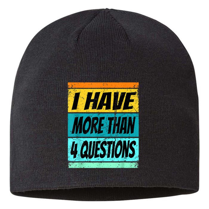 I Have More Than Four Questions Passover Sustainable Beanie