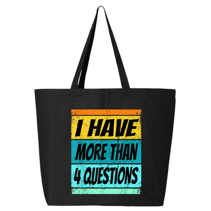 I Have More Than Four Questions Passover 25L Jumbo Tote