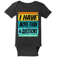 I Have More Than Four Questions Passover Baby Bodysuit