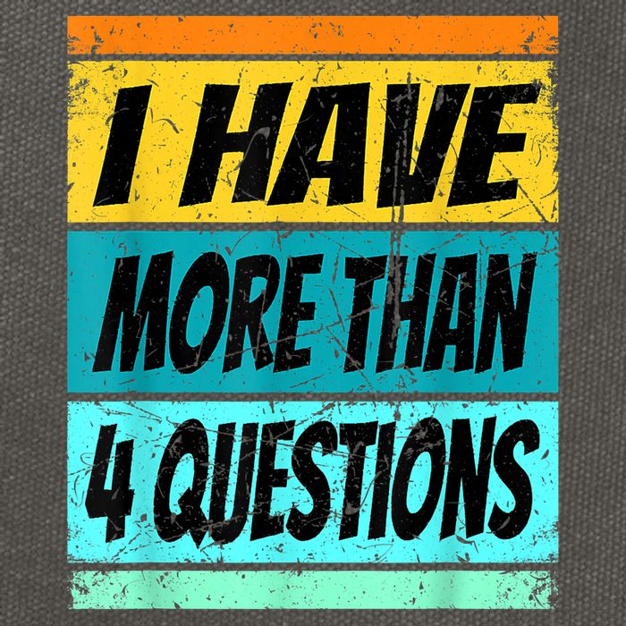 I Have More Than Four Questions Passover Cotton Canvas Backpack
