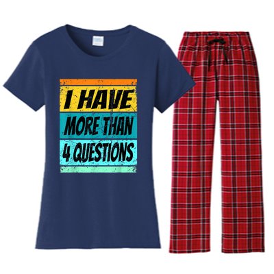 I Have More Than Four Questions Passover Women's Flannel Pajama Set